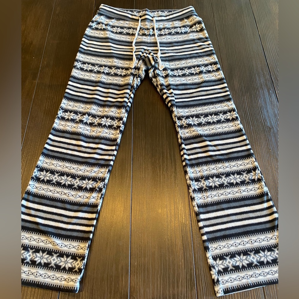 OLD NAVY Pajama Pants, Black and White Striped, Size Small
